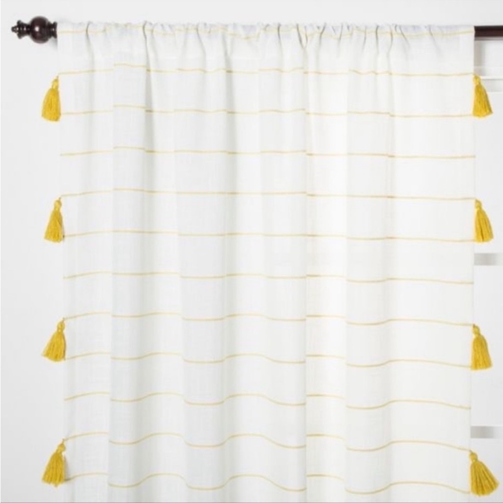 BOHO Tassel Trimmed Curtain Pair